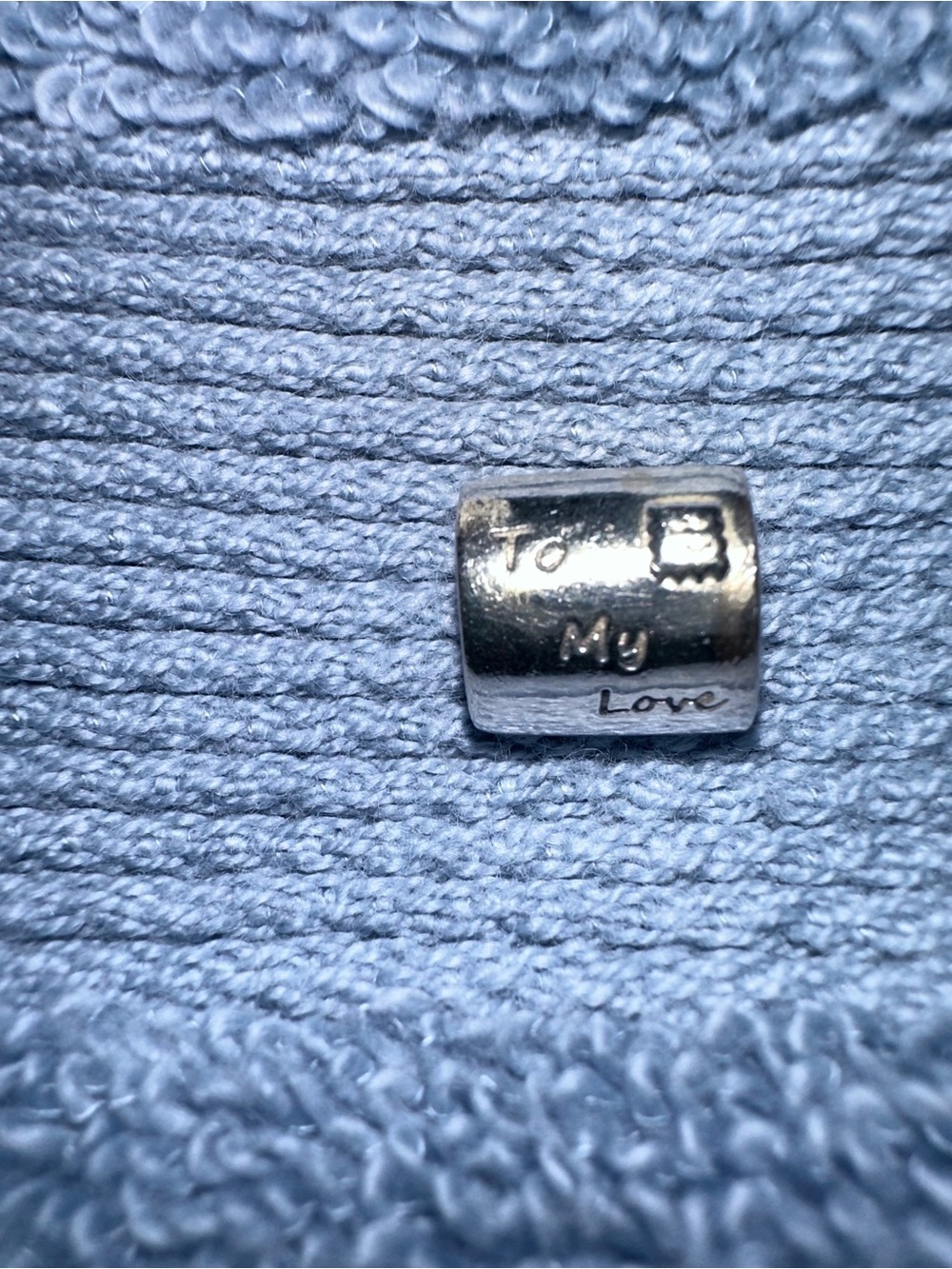 PANDORA Sterling Silver 'To My Love, From Me Red Heart Enamel Charm